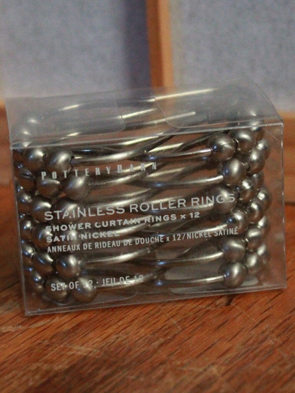 Pottery Barn 12pc Stainless Steel Shower Curtain Rings